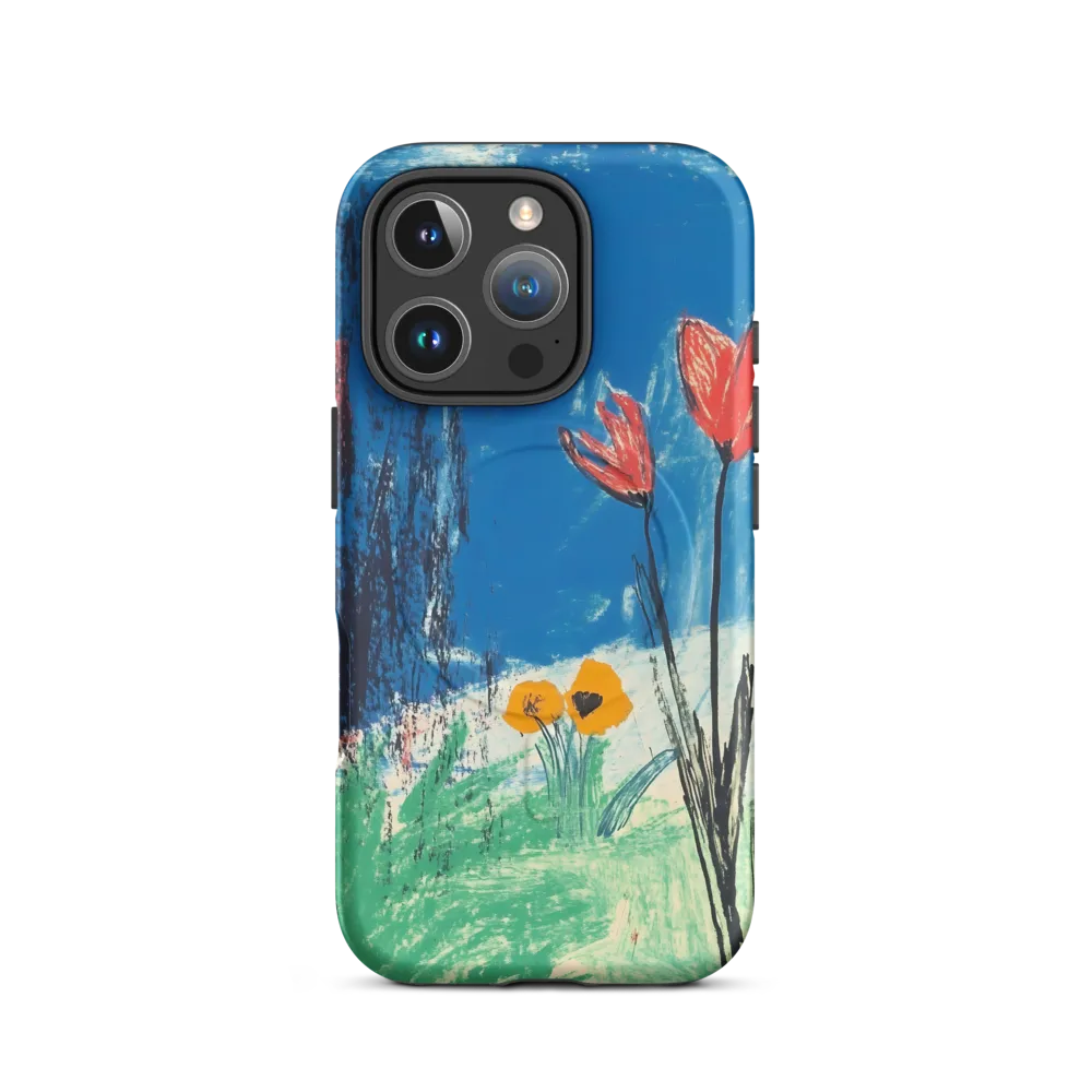 Joyful Blossoms in Blue | Phone Case |  16 Pro | MagSafe® Tough Case | Matte
