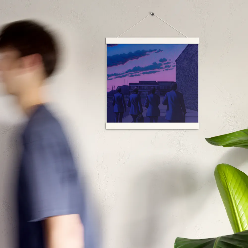 The Twilight Stroll | Poster With White Wood Hanger | 12″×12″