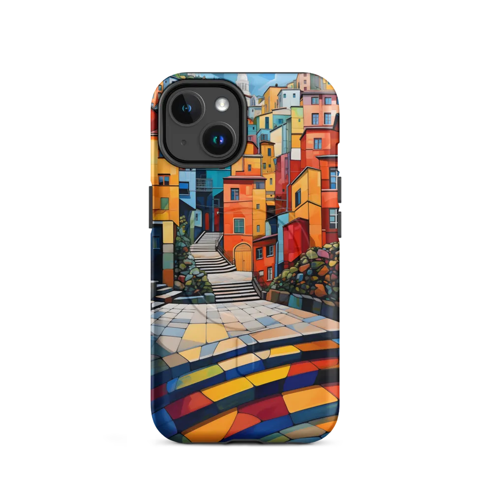 Vibrant Village: A Cubist Journey