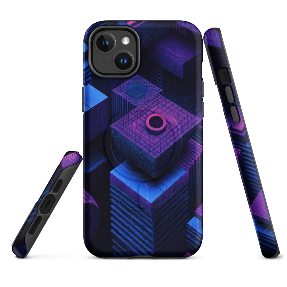 Geometric Dreams in Blue and Purple