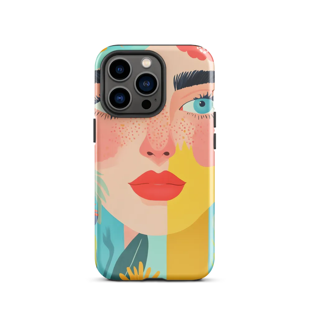 Floral Serenity: A Modern Portrait