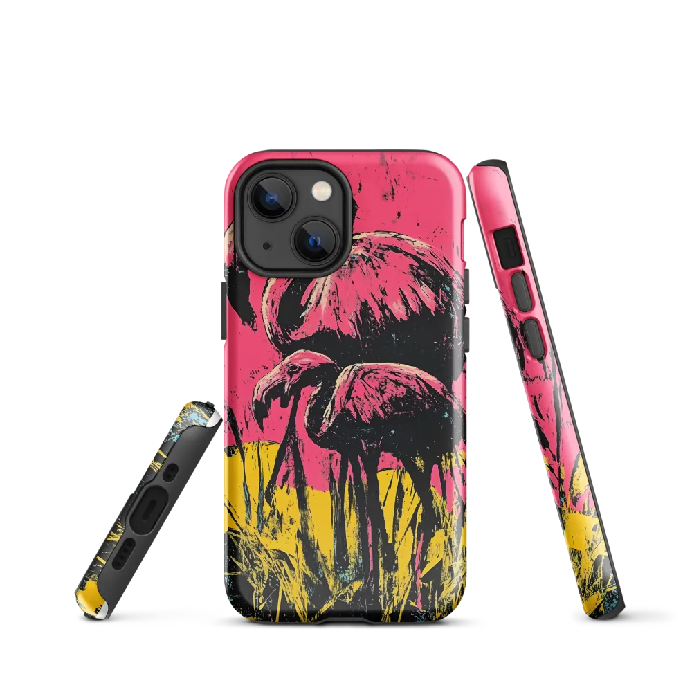 Flamingo Duet: A Pop Art Expression