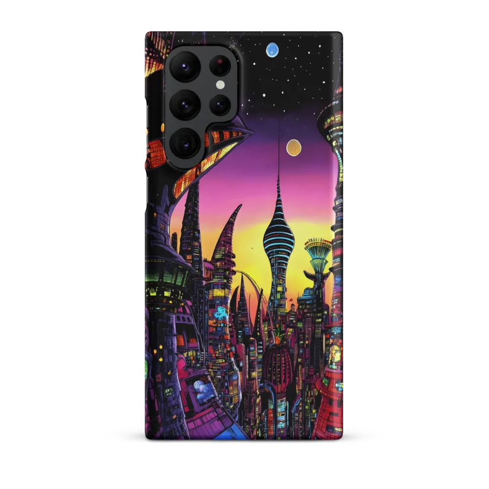 Futuristic Cityscape at Dusk | Phone Case |  S22 Ultra | Snap Case | Matte