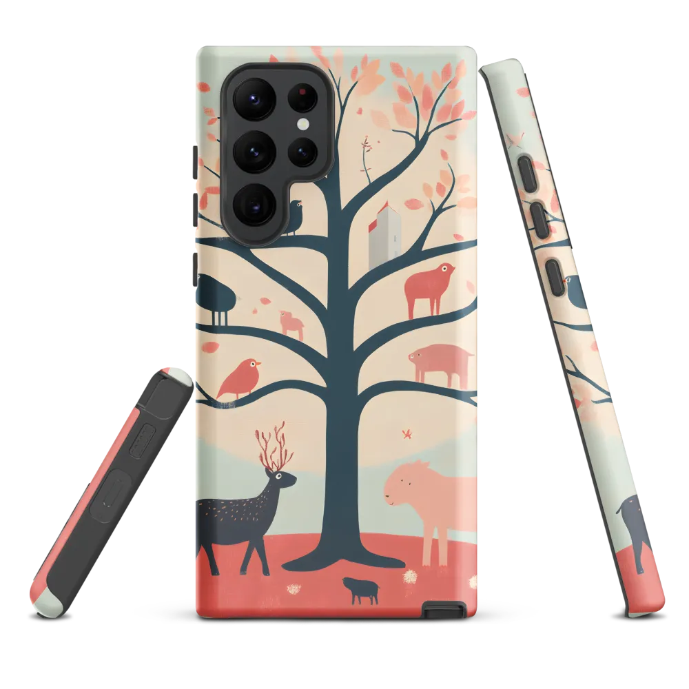 Whimsical Tree with Playful Creatures