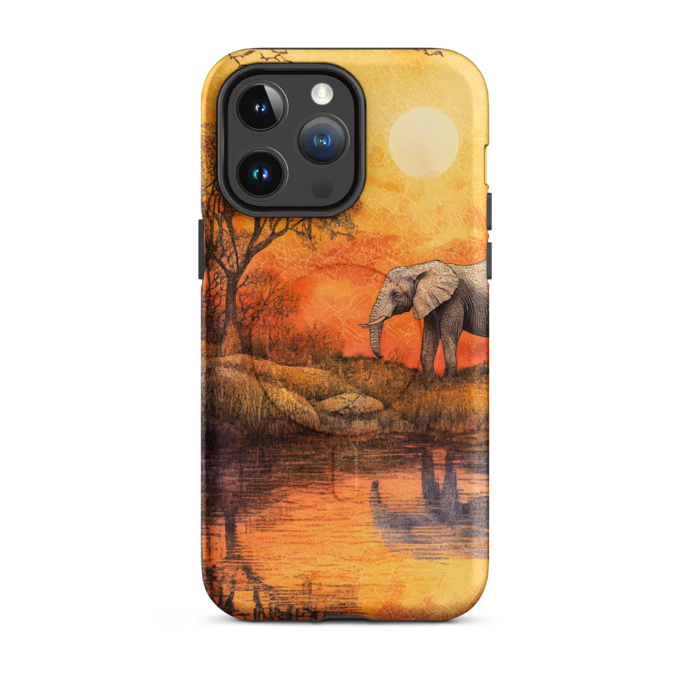 Elephant's Serenity at Dusk