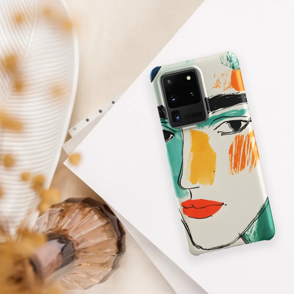 Contemporary Line Portrait | Phone Case |  S20 Ultra | Snap Case | Matte