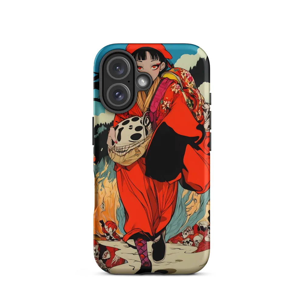 The Girl in Flames | Phone Case |  16 | Tough Case | Matte