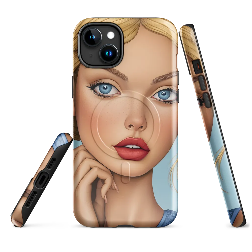 Serenity in Blue | Phone Case |  15 Plus | MagSafe® Tough Case | Glossy