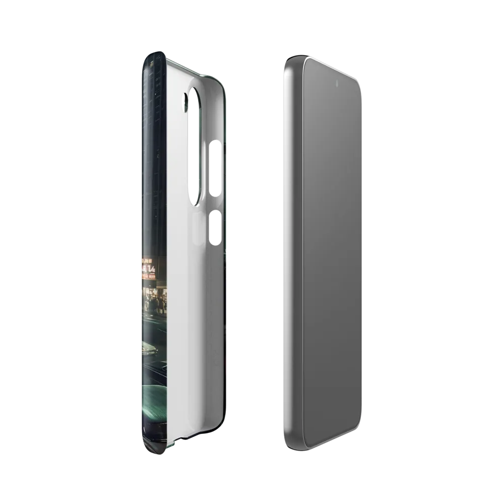 Mysterious Encounters in a Neon City | Phone Case |  S23 | Snap Case | Glossy