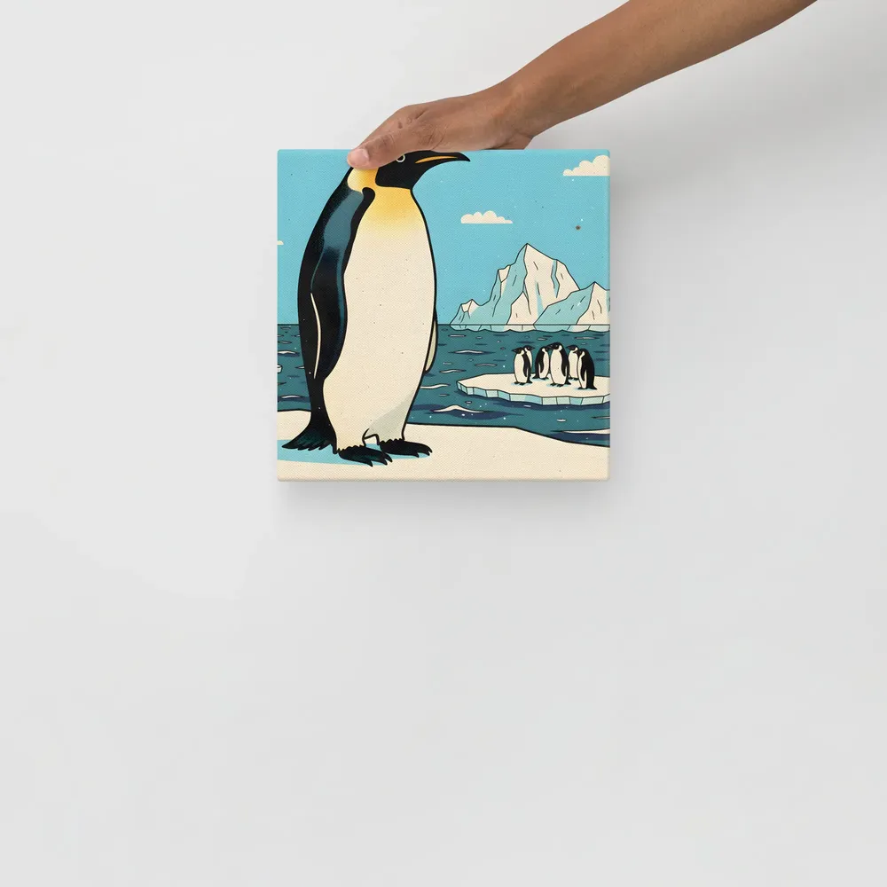 Emperor on Ice 
 Canvas | 10″x 10″