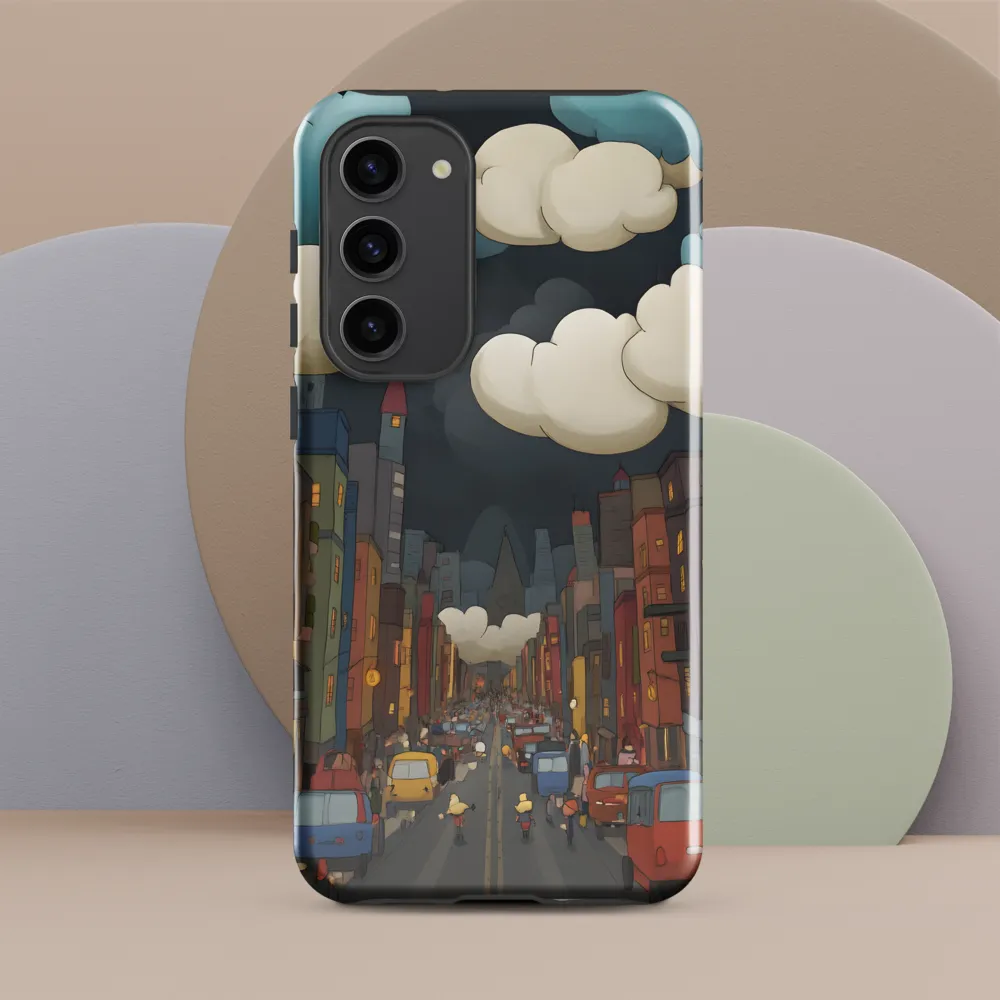 Urban Symphony: A City Awakens at Dusk | Phone Case |  S23 Plus | Tough Case | Glossy