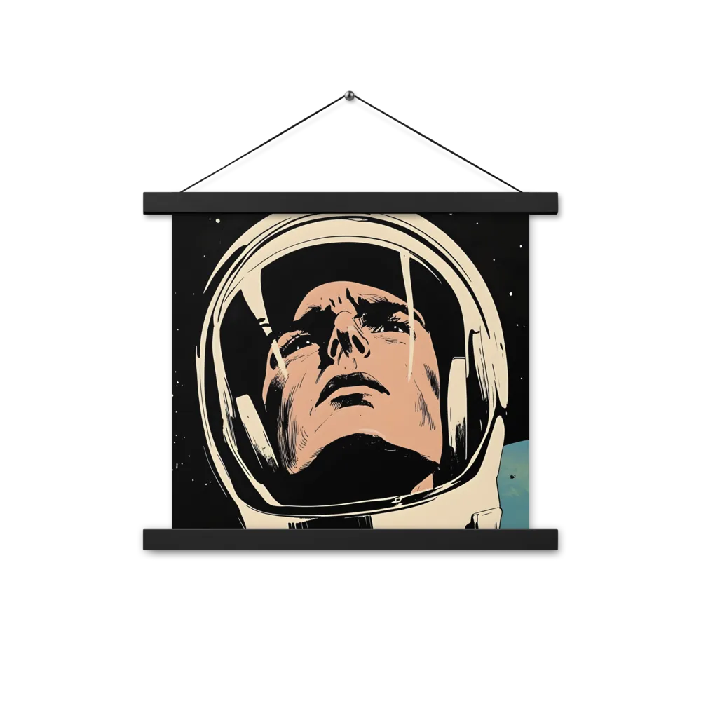 Gaze of the Astronaut | Poster With Black Wood Hanger | 14″×14″