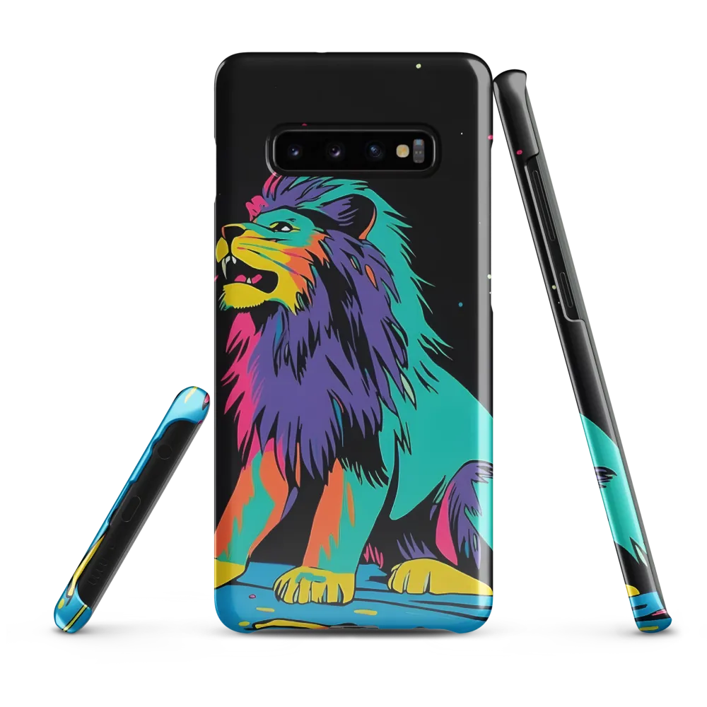 Roaring Colors: The Neon Lion | Phone Case |  S10 Plus | Snap Case | Glossy