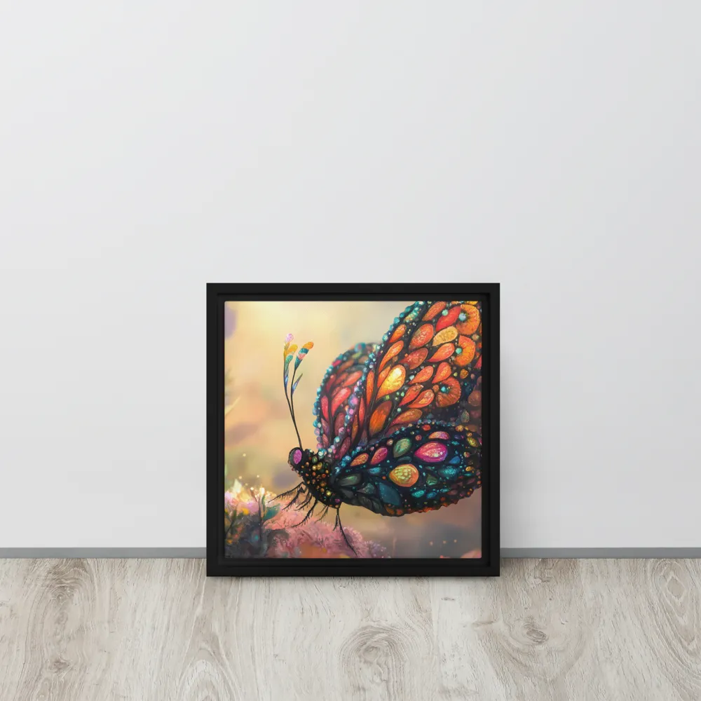 Whispers of a Colorful Dream | Canvas with Black Frame | 12″×12″