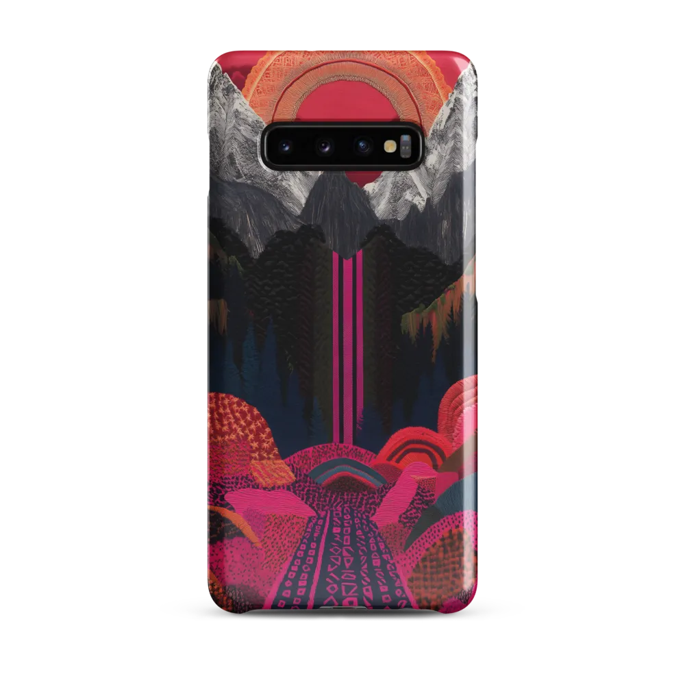 Ethereal Cascade: A Surreal Landscape | Phone Case |  S10 Plus | Snap Case | Glossy