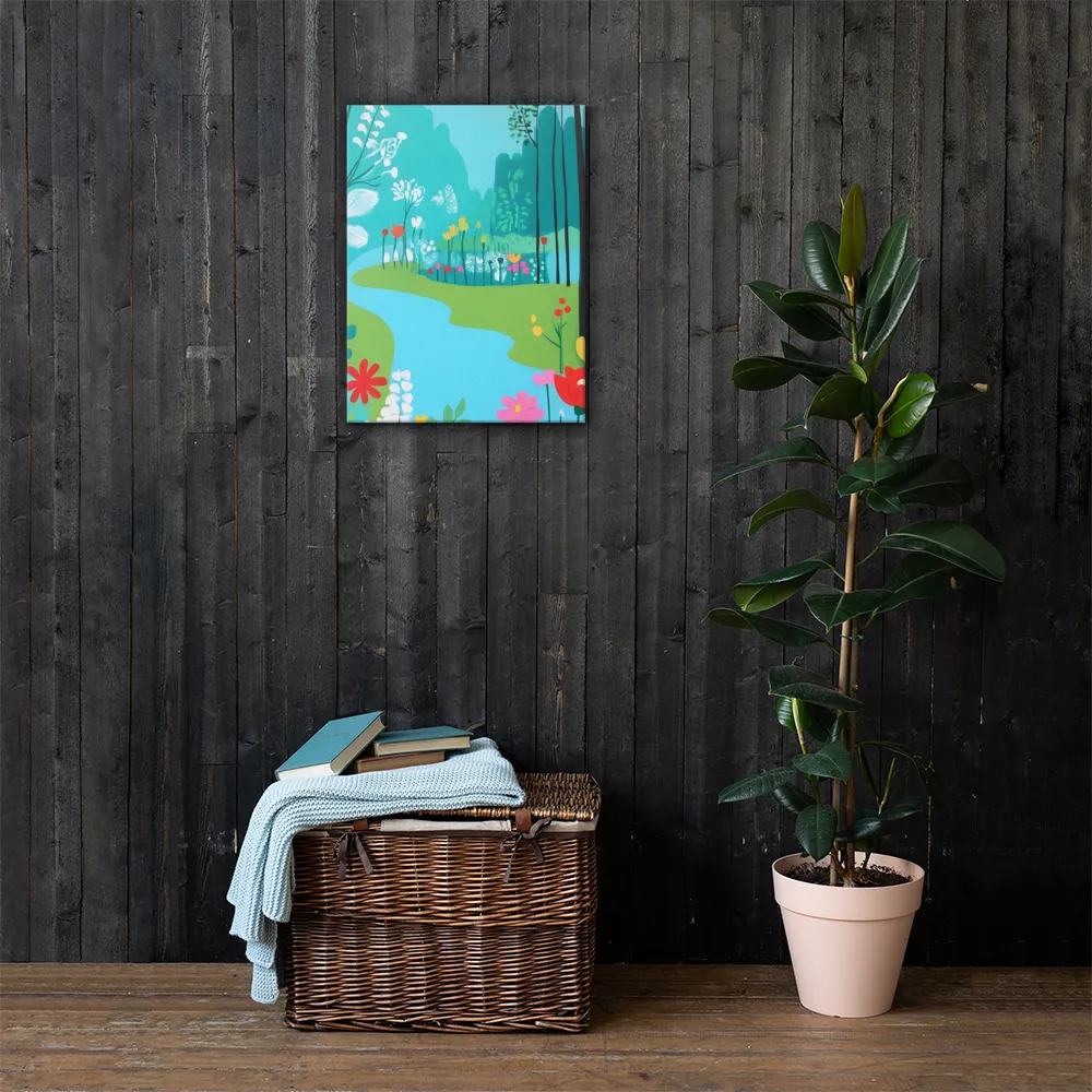 Whispers of Spring: A Colorful Retreat | Canvas | 18″×24″