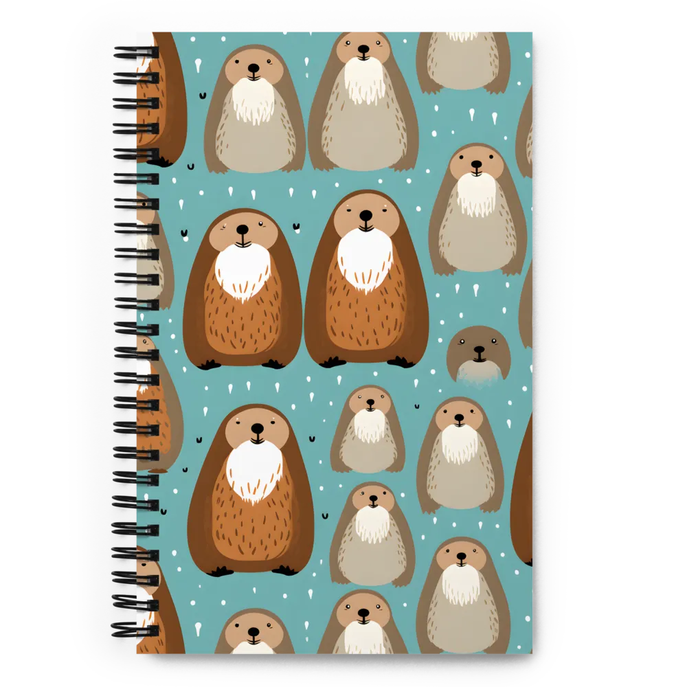 Whimsical Waters: A Celebration of Otters and Seals | Spiral Notebook