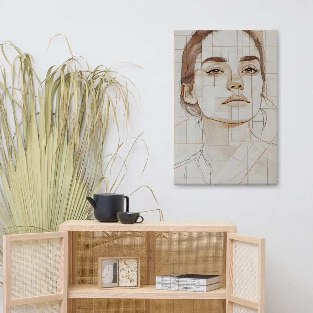 Geometric Serenity: A Minimalist Portrait