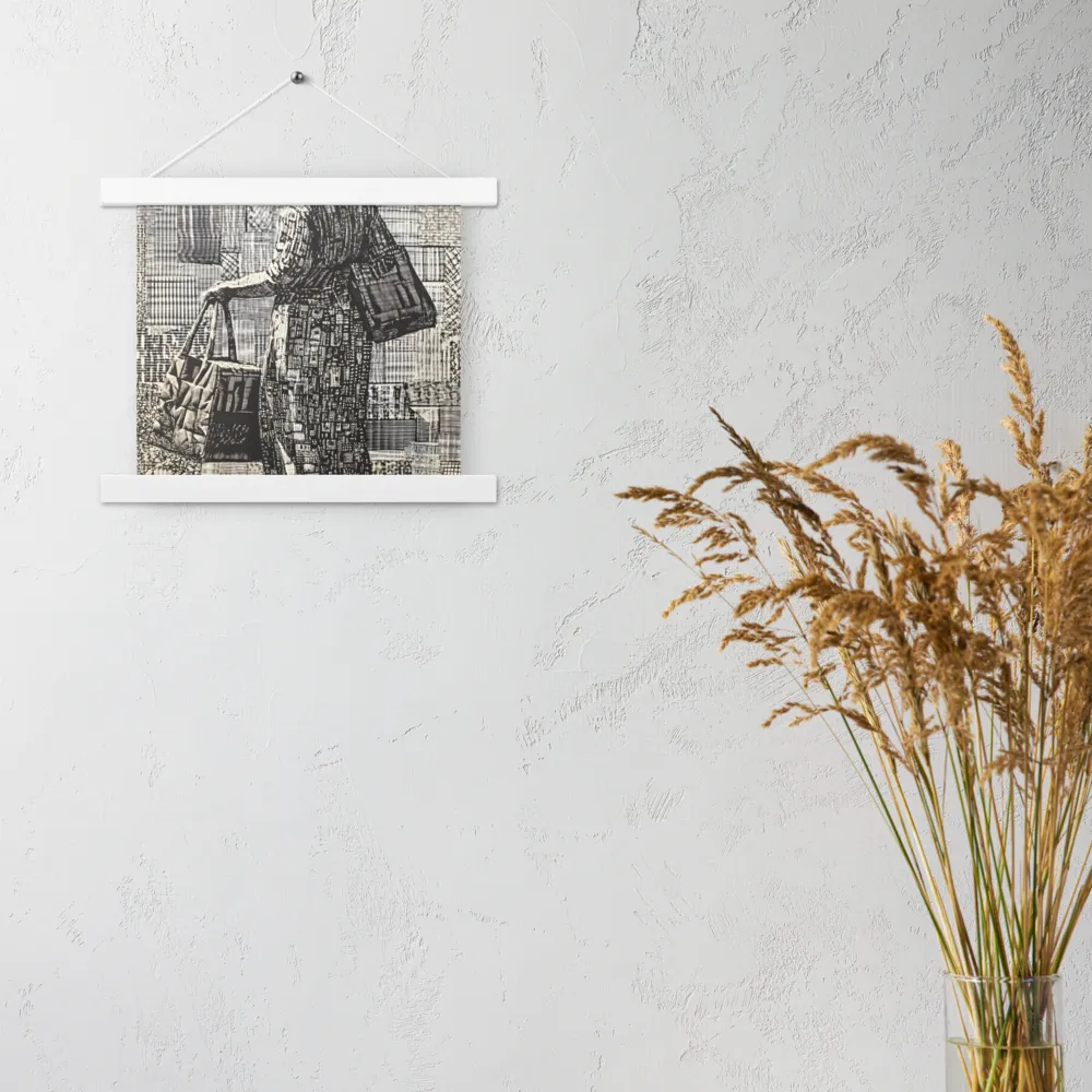 Urban Reflections: A Shopping Narrative | Poster With White Wood Hanger | 10″×10″