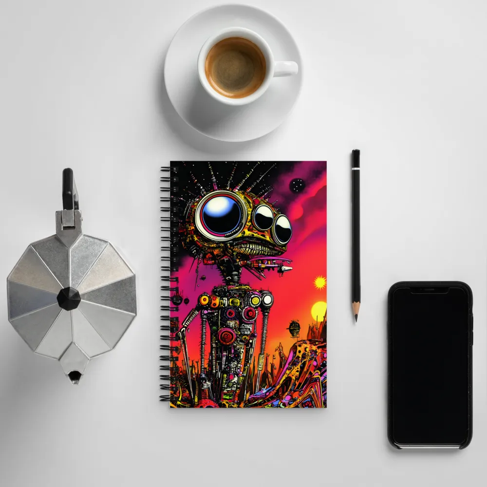 Futuristic Sentinel | Spiral Notebook