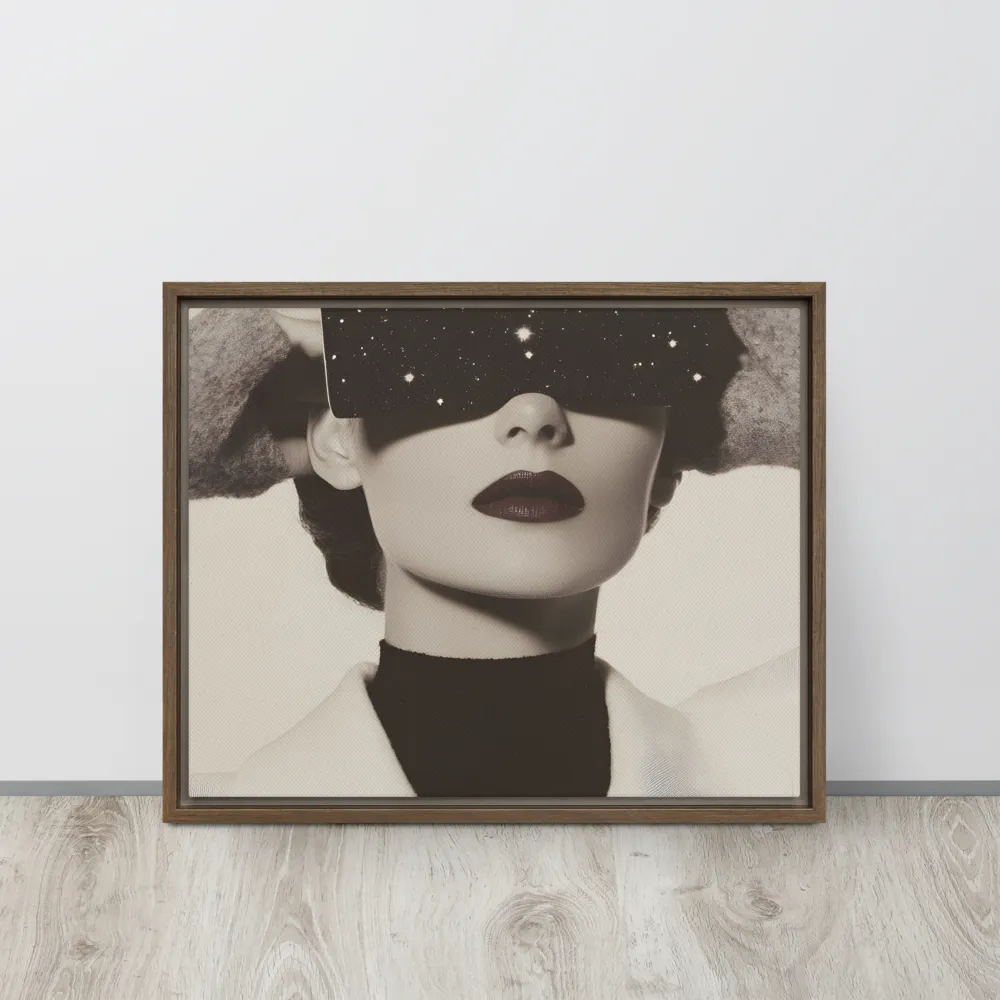 Celestial Elegance | Canvas with Brown Frame | 16″×20″