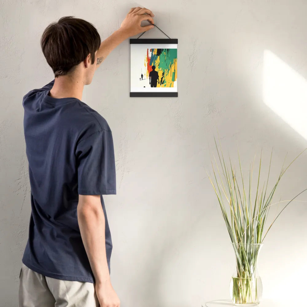 Journey of Silhouettes | Poster With Black Wood Hanger | 8″×10″