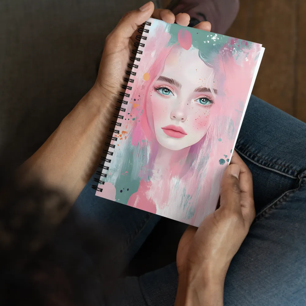 Dreamy Serenity: A Contemporary Portrait | Spiral Notebook