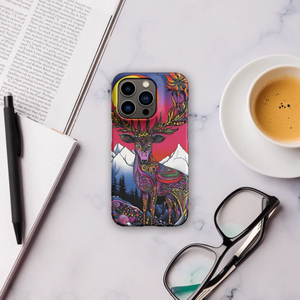 Mystical Majesty of the Psychedelic Deer | Phone Case |  14 Pro | Snap Case | Matte
