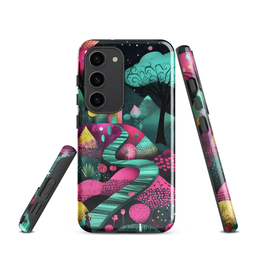 Whimsical Journey through Colorful Lands | Phone Case |  S23 | Tough Case | Glossy