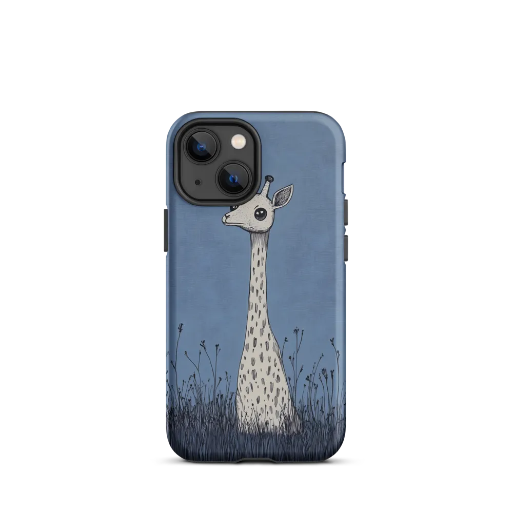 Whimsical Giraffe in Blue