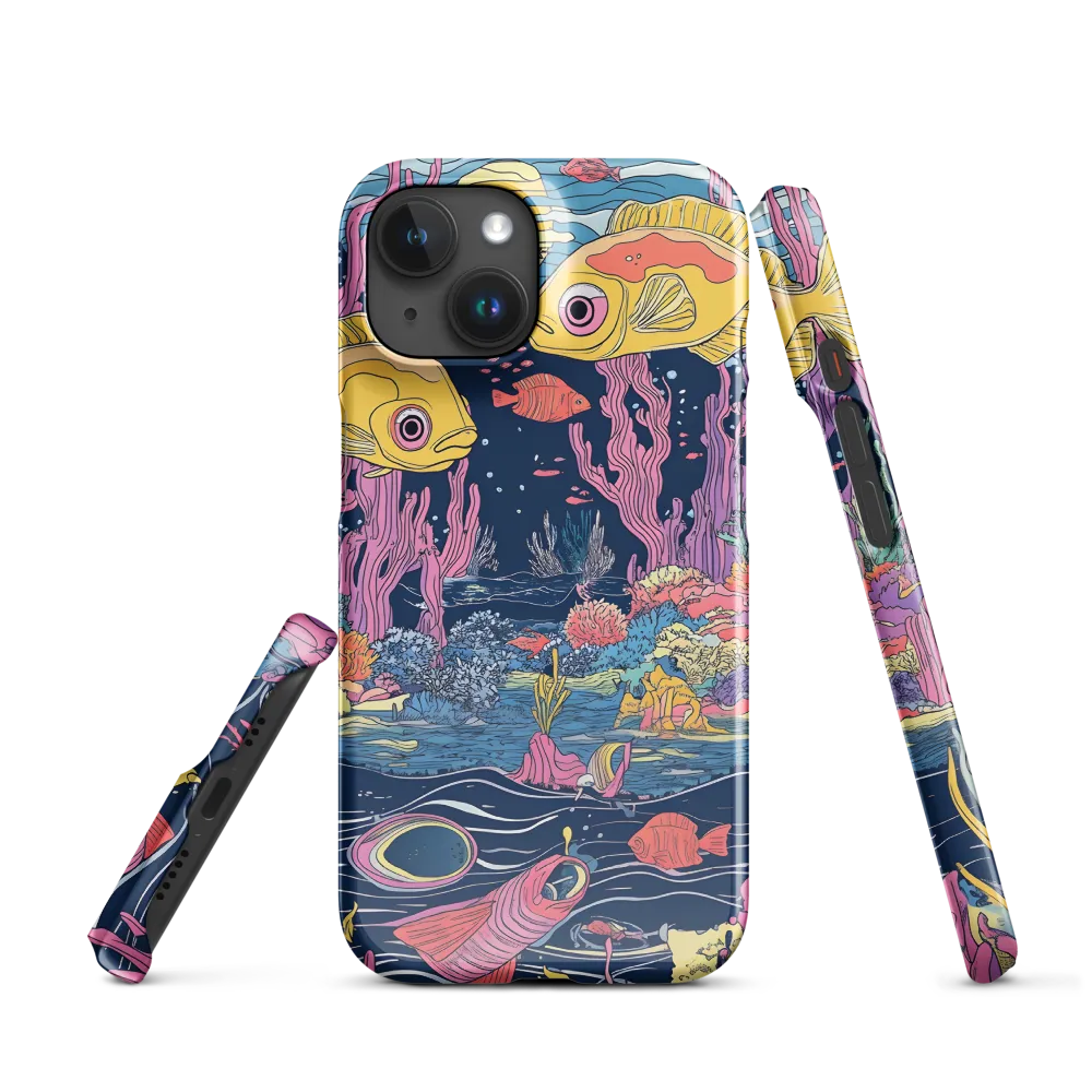 Underwater Dreamscape: A Playful Encounter | Phone Case |  15 | Snap Case | Glossy