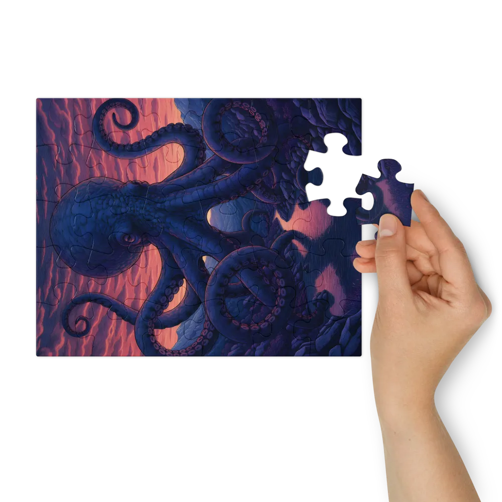 Twilight Octopus 
 Jigsaw Puzzle in Tin Box