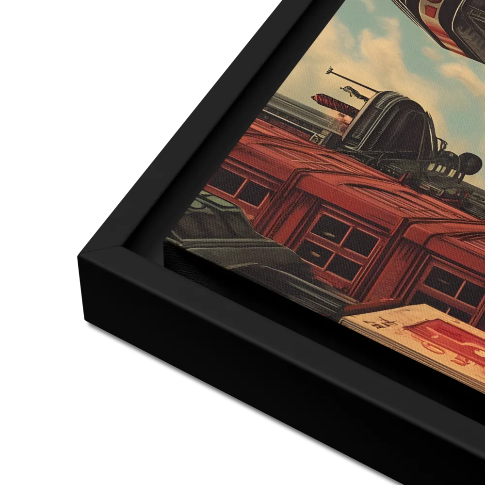 A Glimpse of Tomorrow: Urban Ambition | Canvas with Black Frame | 16″×16″
