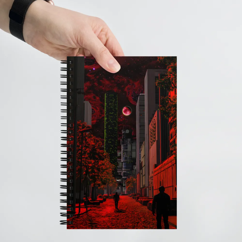 Cosmic Streets of a Dystopian Future | Spiral Notebook