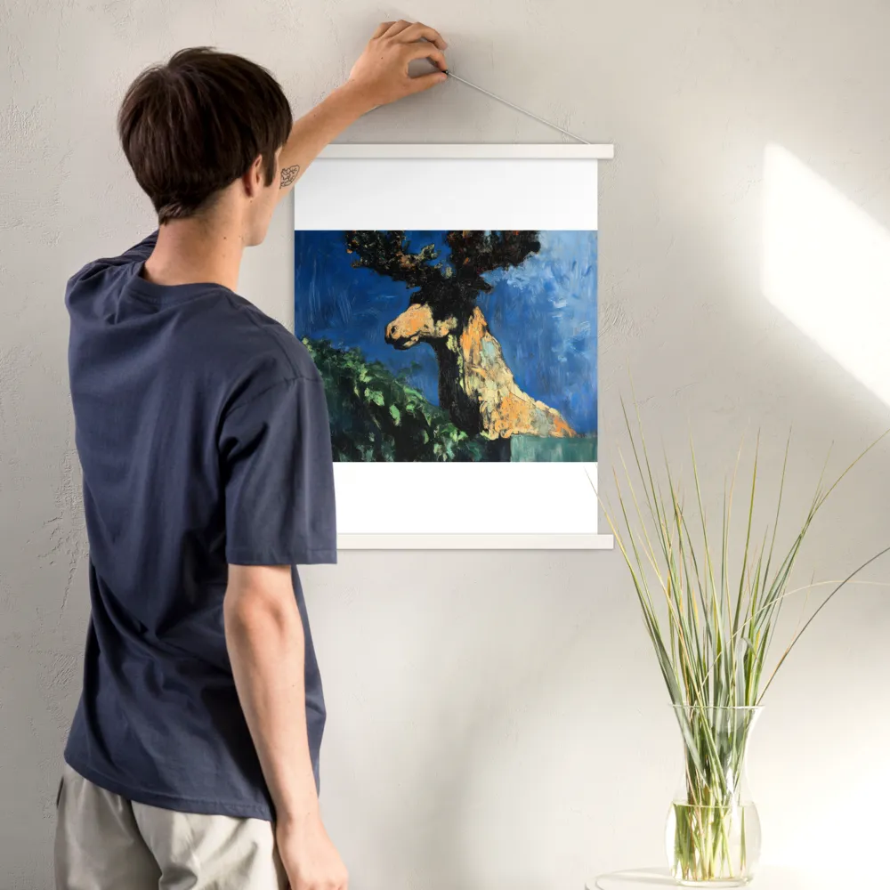 The Majestic Deer in Nature | Poster With White Wood Hanger | 18″×24″