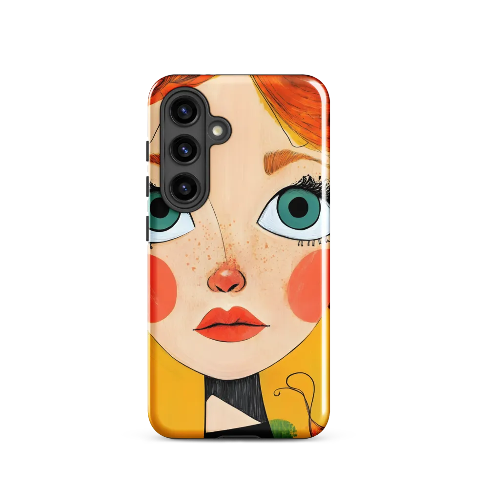 Whimsical Portrait of a Girl | Phone Case |  S24 | Tough Case | Glossy