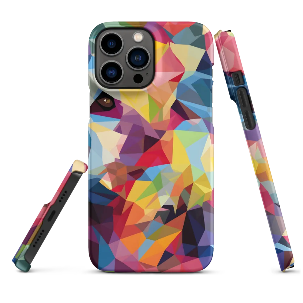 Playful Geometry: The Bear's Face | Phone Case |  13 Pro Max | Snap Case | Matte