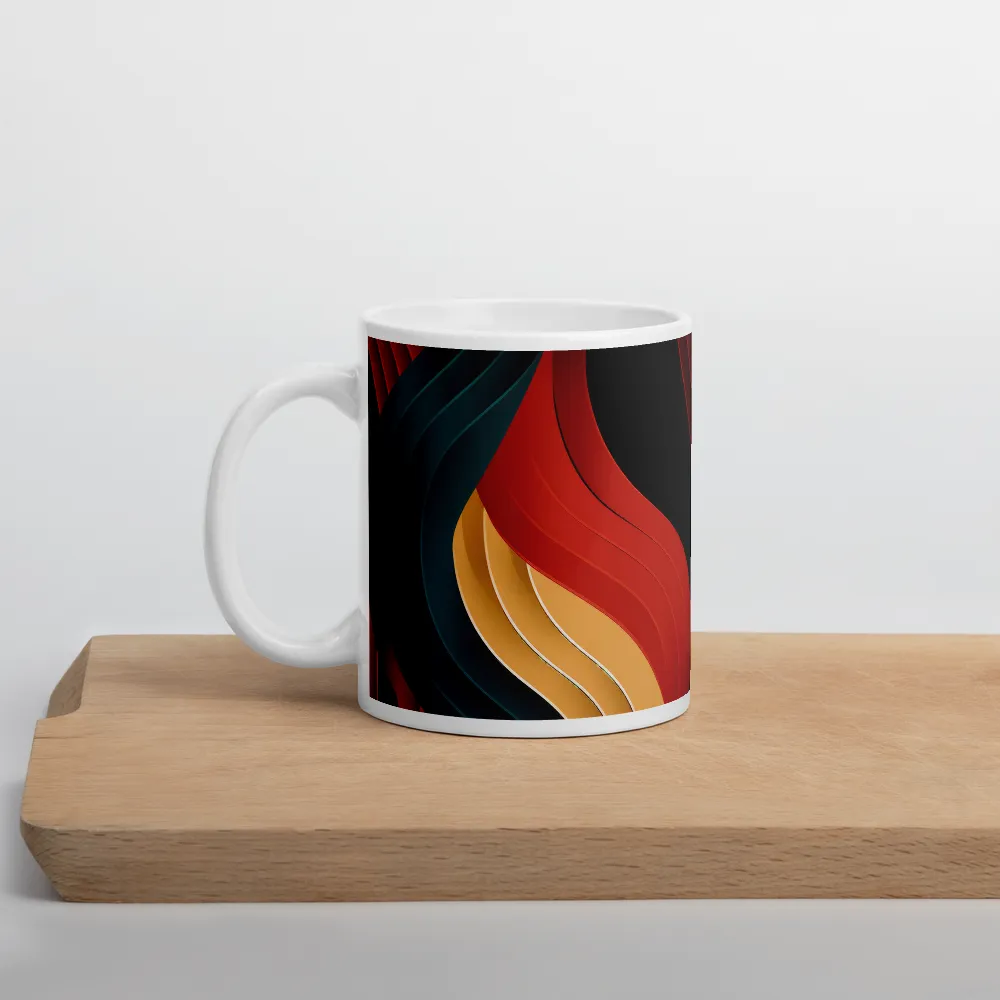 Dynamic Waves of Color | Mug with White inside | 11 oz