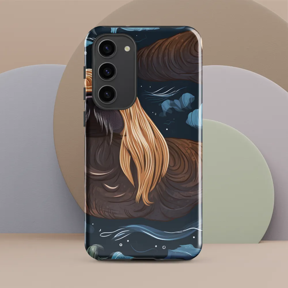 Whimsical Walruses in Deep Blue