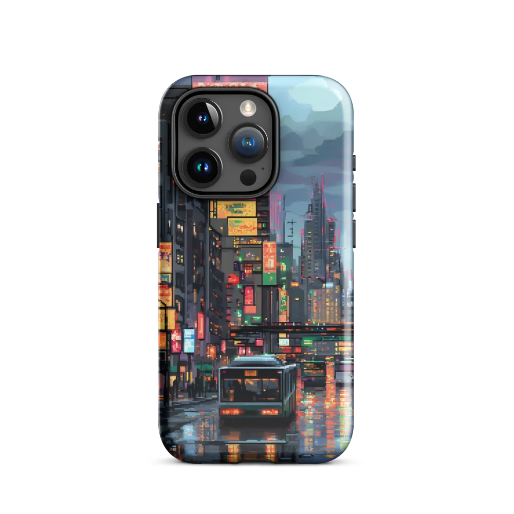 Neon Dreams: A Pixelated Urban Night