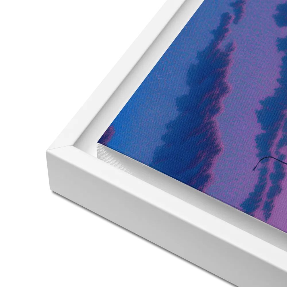 The Twilight Stroll | Canvas with White Frame | 16″×16″