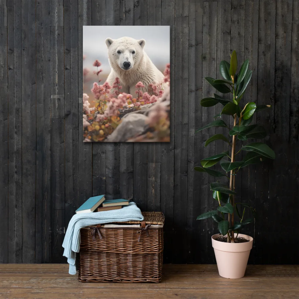 Curiosity Among Blooms: The Polar Bear