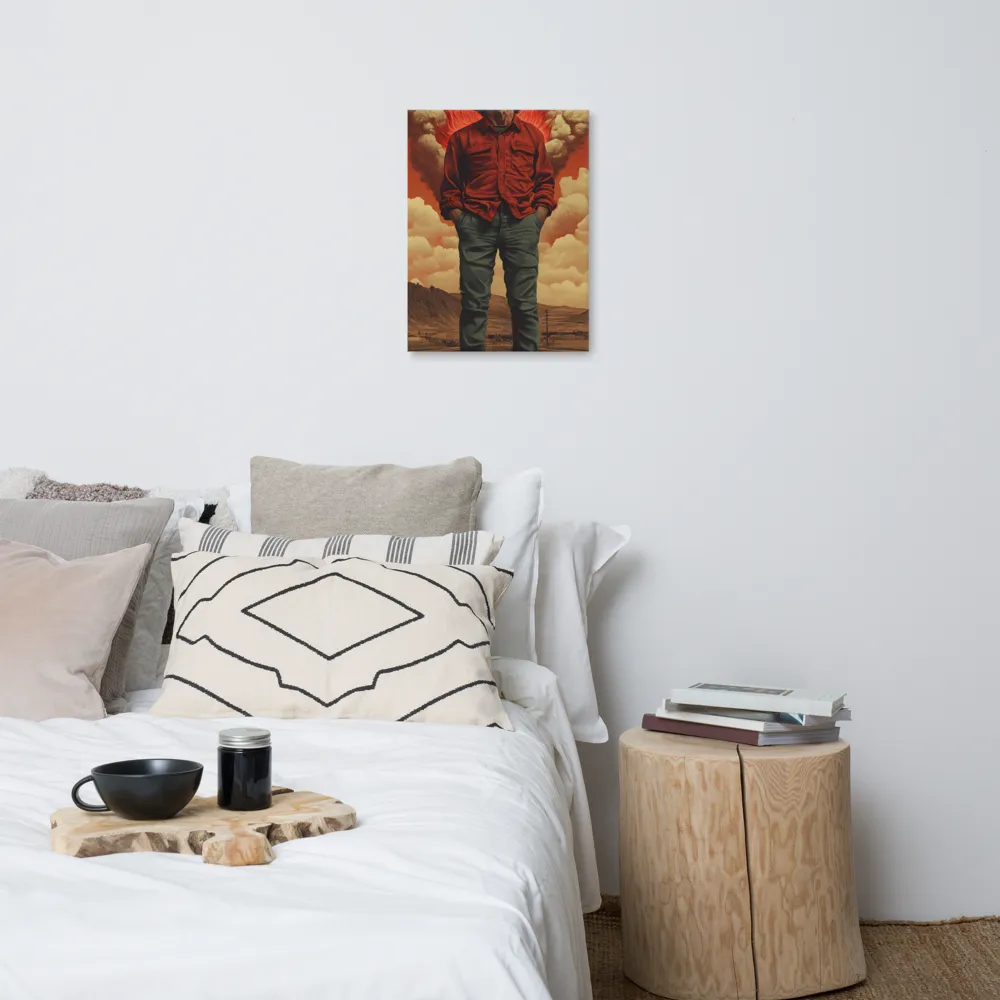 Defiant Spirit in a Surreal Landscape | Canvas | 18″×24″