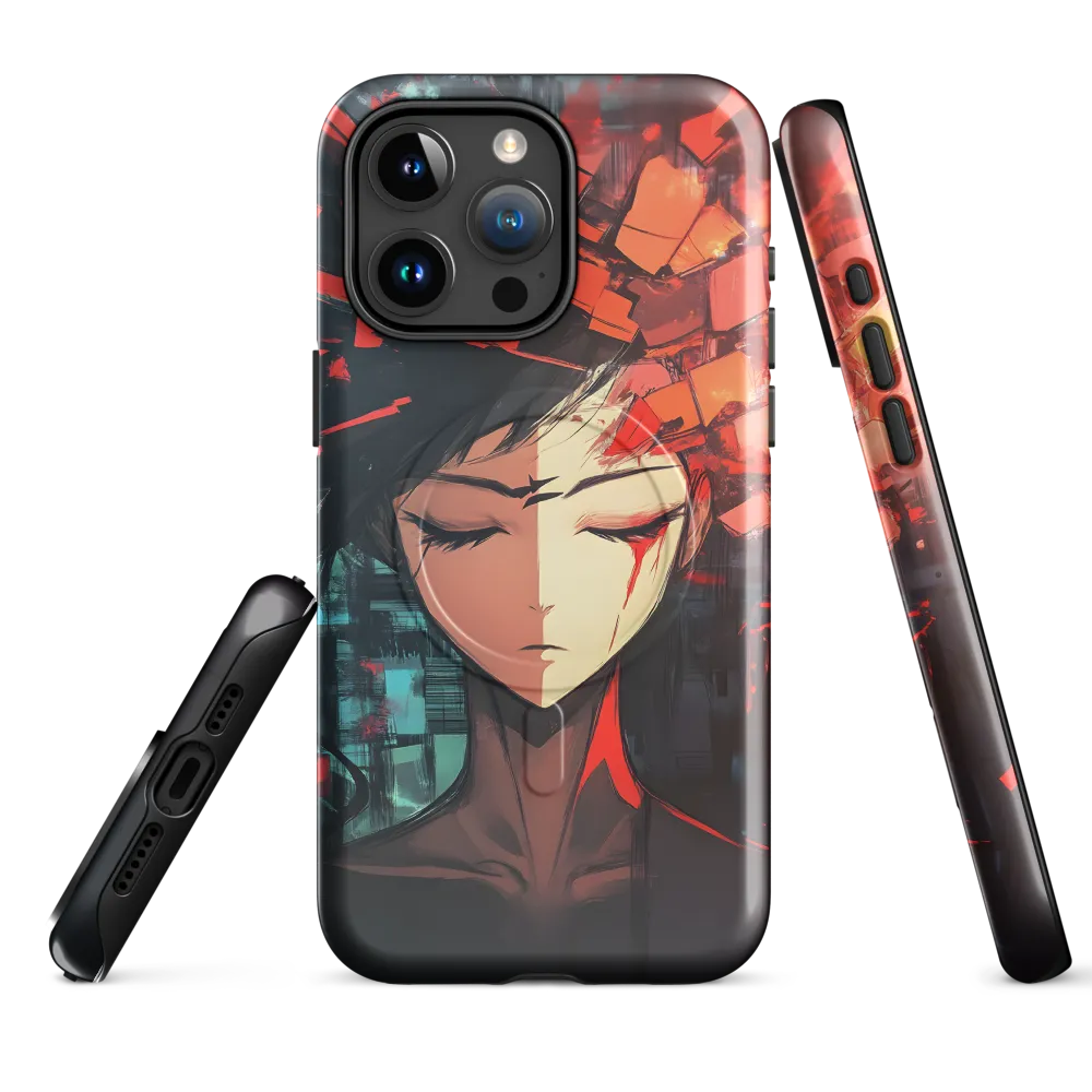 Fragmented Mind: The Silent Struggle | Phone Case |  15 Pro Max | MagSafe® Tough Case | Glossy