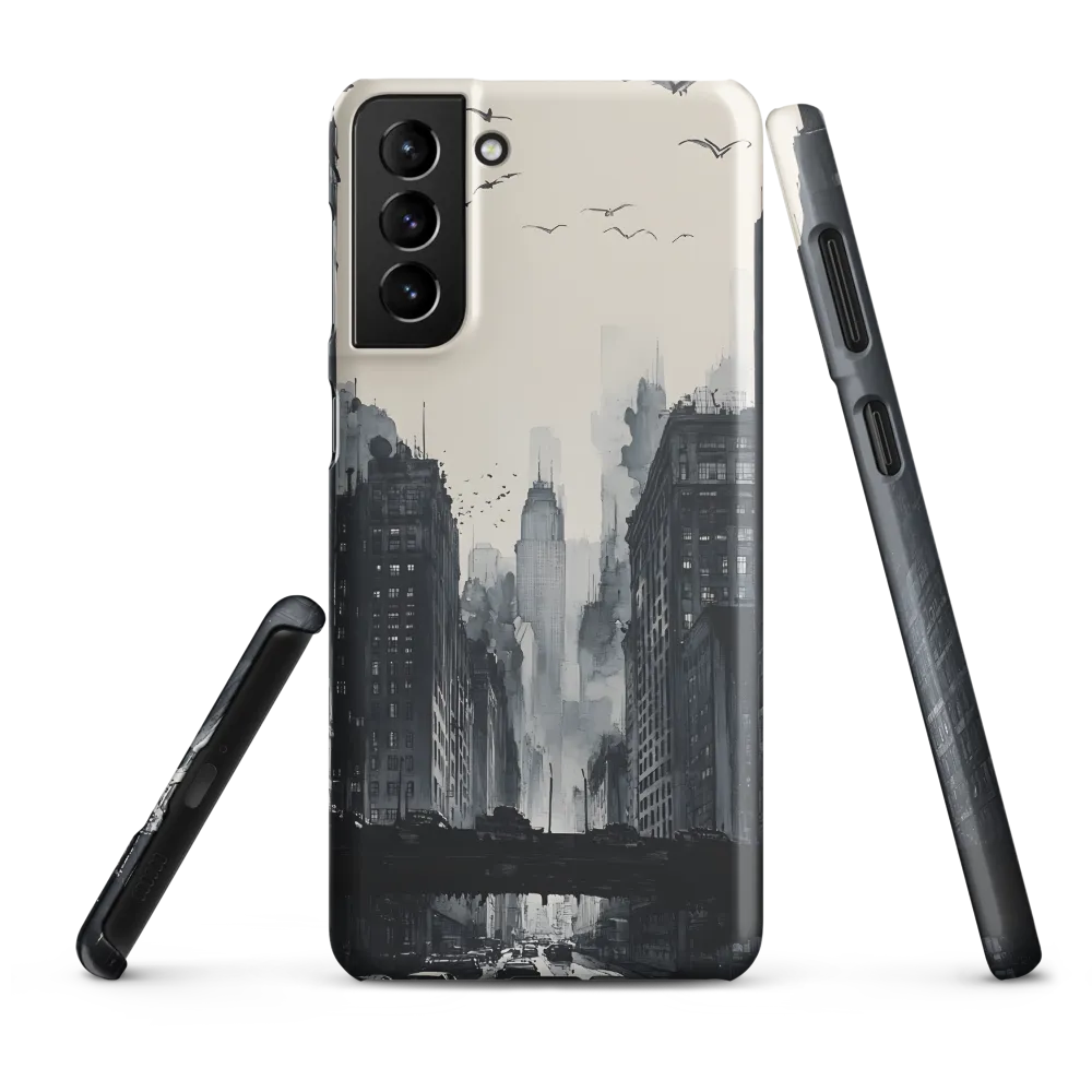 City Whispers: A Monochrome Reflection | Phone Case |  S21 Plus | Snap Case | Matte
