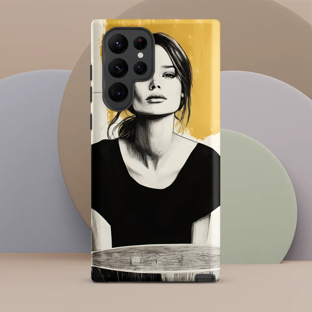 Golden Serenity: A Minimalist Portrait
