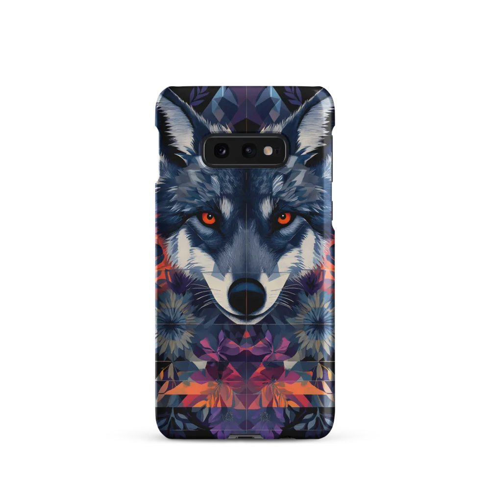 Mystical Wolf Amidst Floral Geometry
