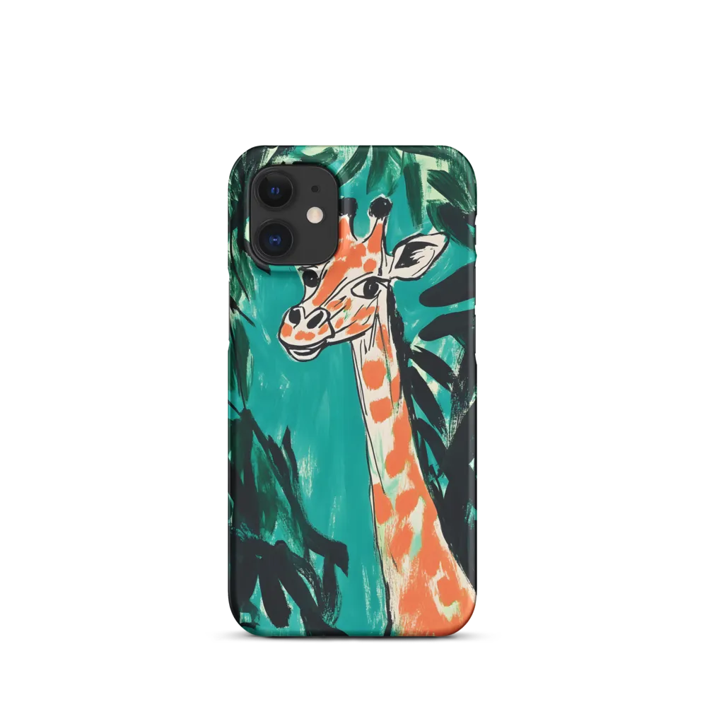 Curious Giraffe in Lush Greenery | Phone Case |  12 Mini | Snap Case | Matte