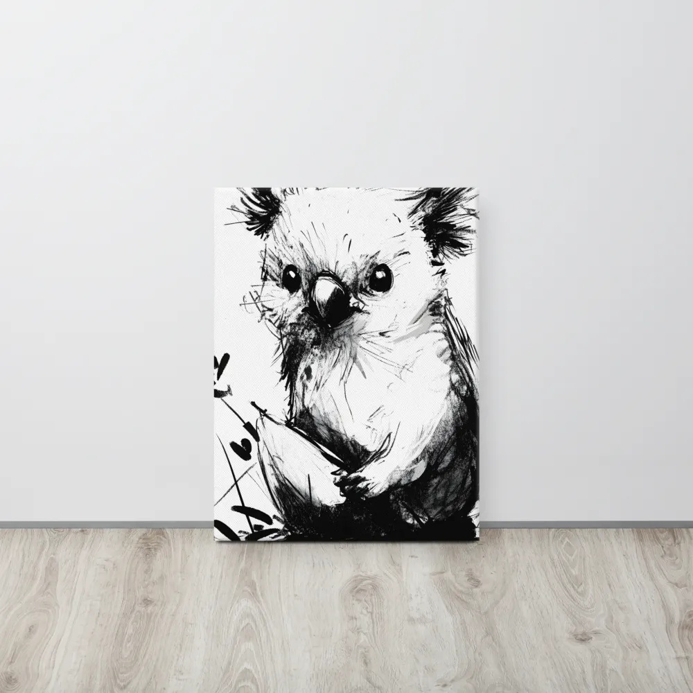 Whimsical Koala in Ink | Canvas | 18″×24″