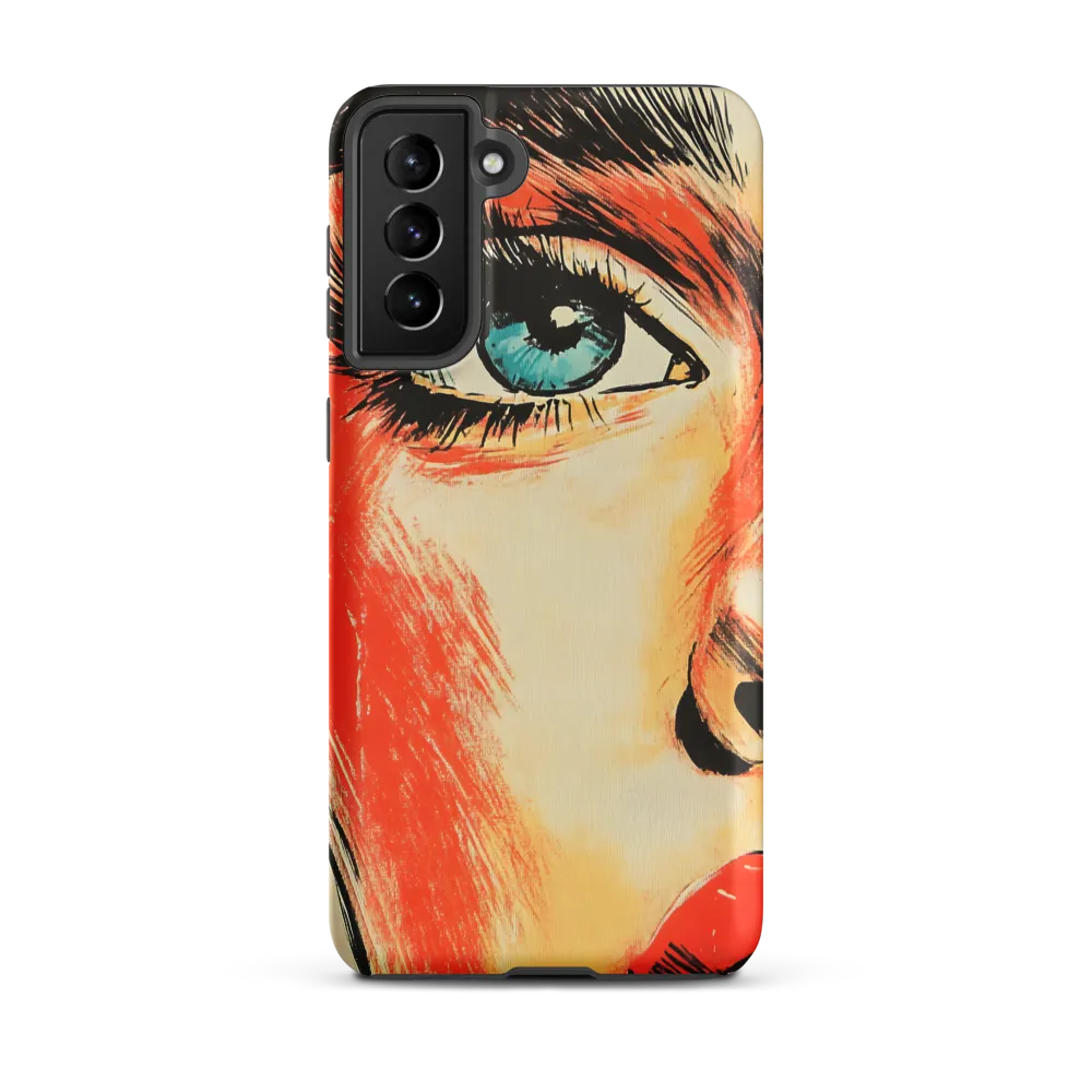 Intense Gaze: A Pop Art Portrait | Phone Case |  S21 Plus | Tough Case | Matte